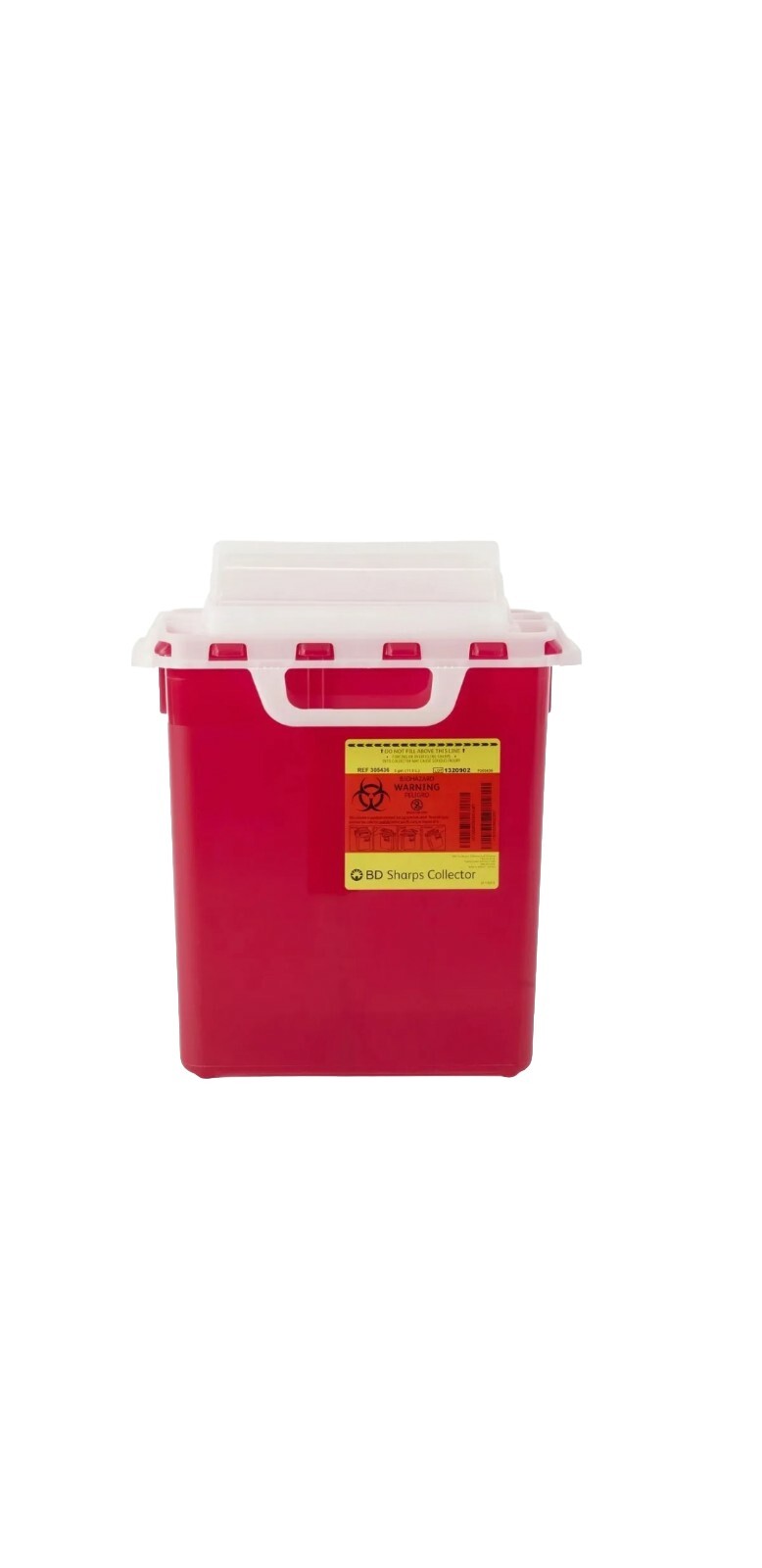 BD Medical 305436 Sharps Collector, 3 Gallon, Red, 10 CT