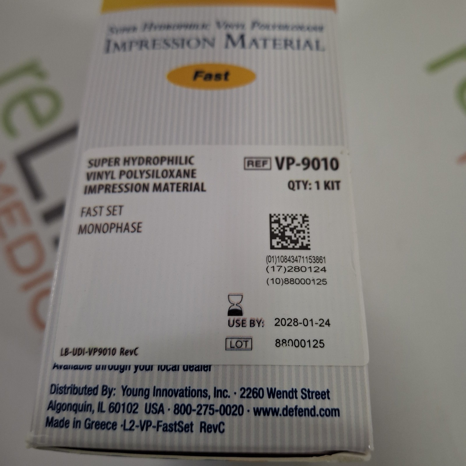 Mydent VP-9010 Vinyl Polysiloxane Impression Material