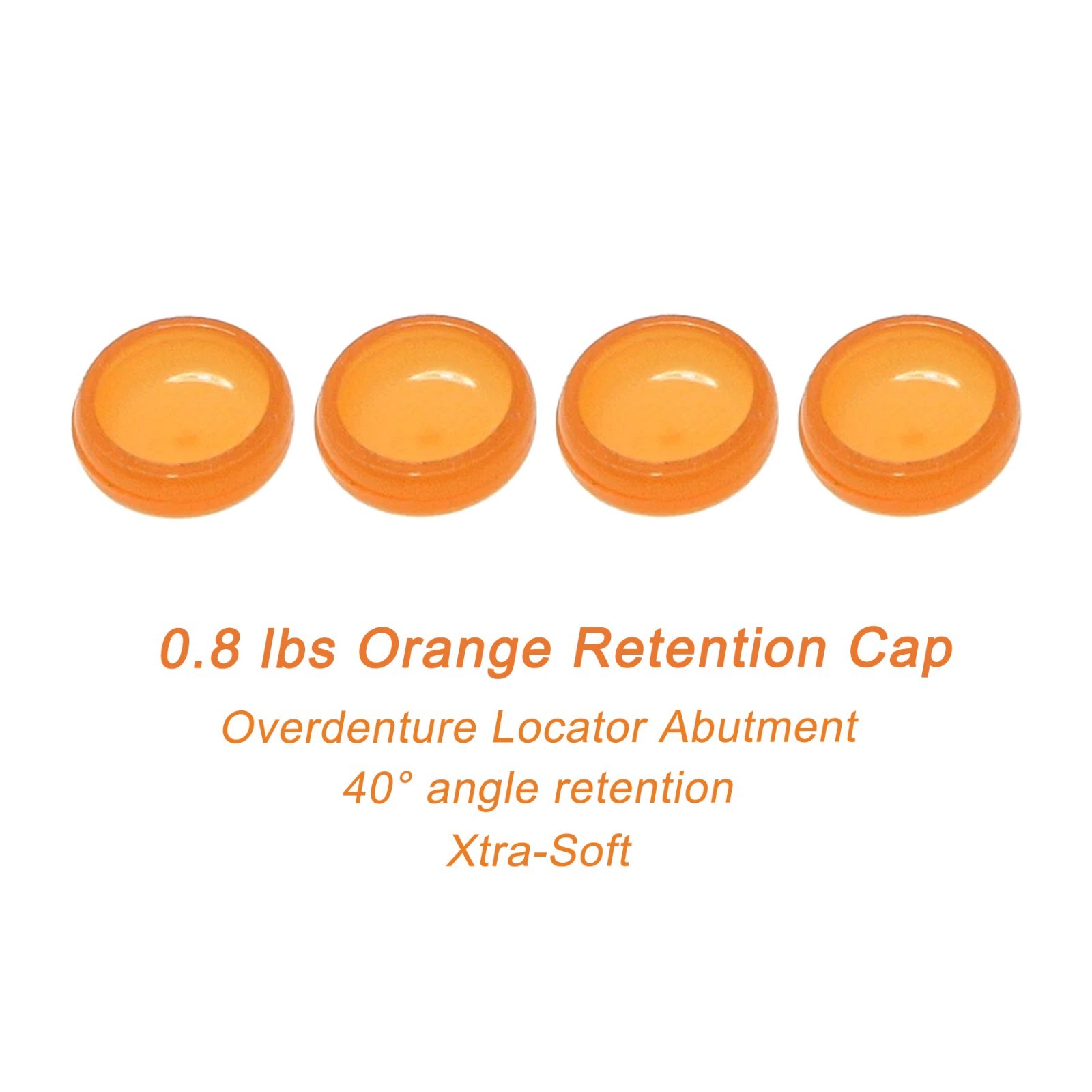 US 20Pcs Dental Overdenture Retention Cap Inserts Set for Locator Abutment
