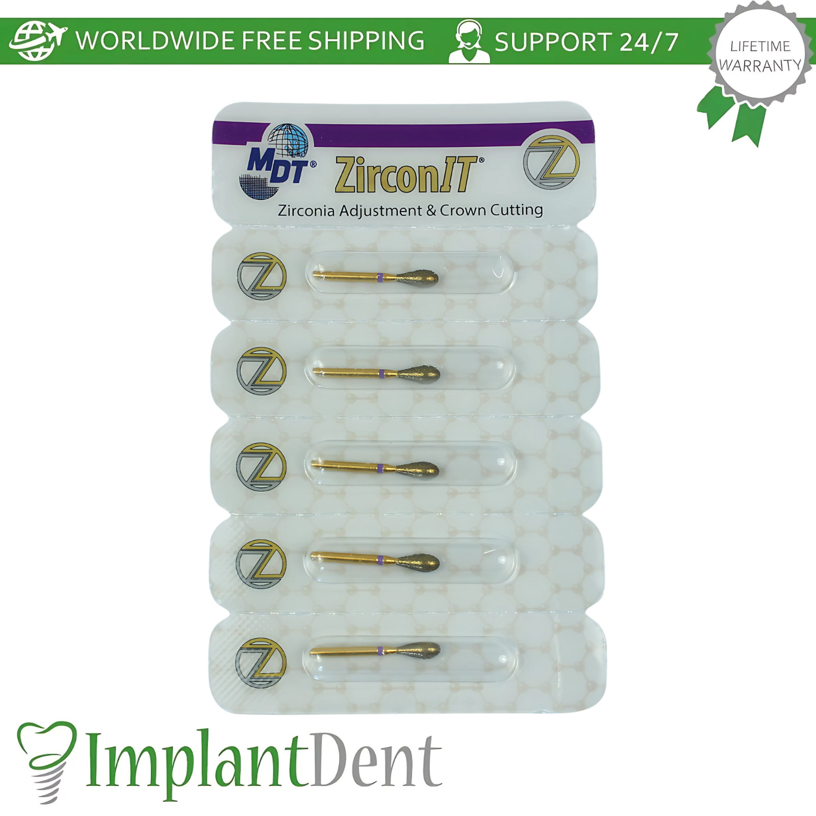 Dental MDT Football FG ZirconIT ADJ Diamond Burs Z276 Ceramic Restorations