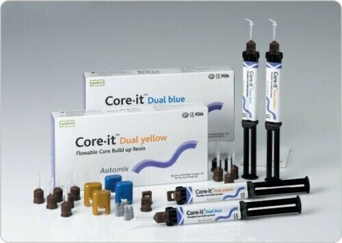 Dental SPIDENT Dual Smartmix Core Buildup Material 2 Syr 2 x 10gm (Free Ship)