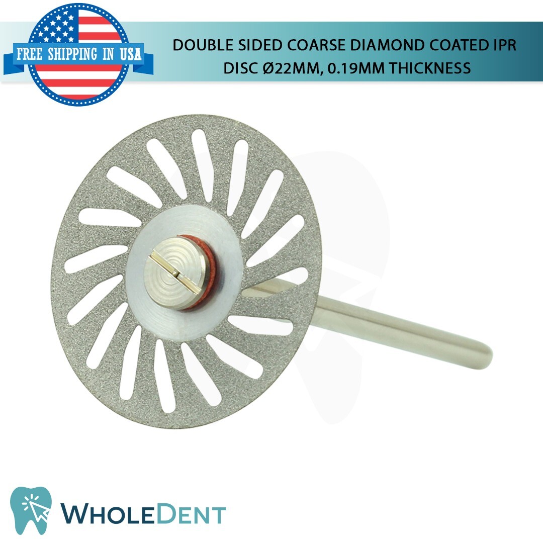 Ortho Dental Coarse Double Sided Diamond Coated Disc IPR Separator Ø22mm, 0.19