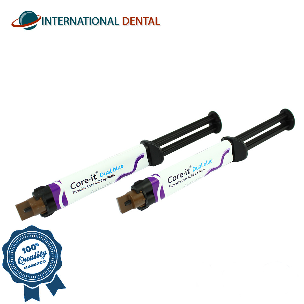 Dental Spident Dual Cure C0re it Build-up Flowable Composite 2x10g Syringes
