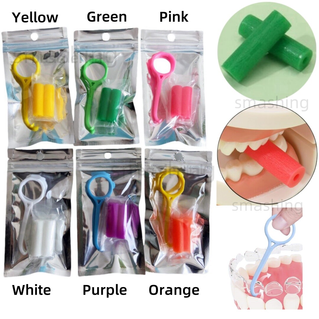 100Packs Dental Aligner Retainer Take Off Invisible Braces Remover with Chewies