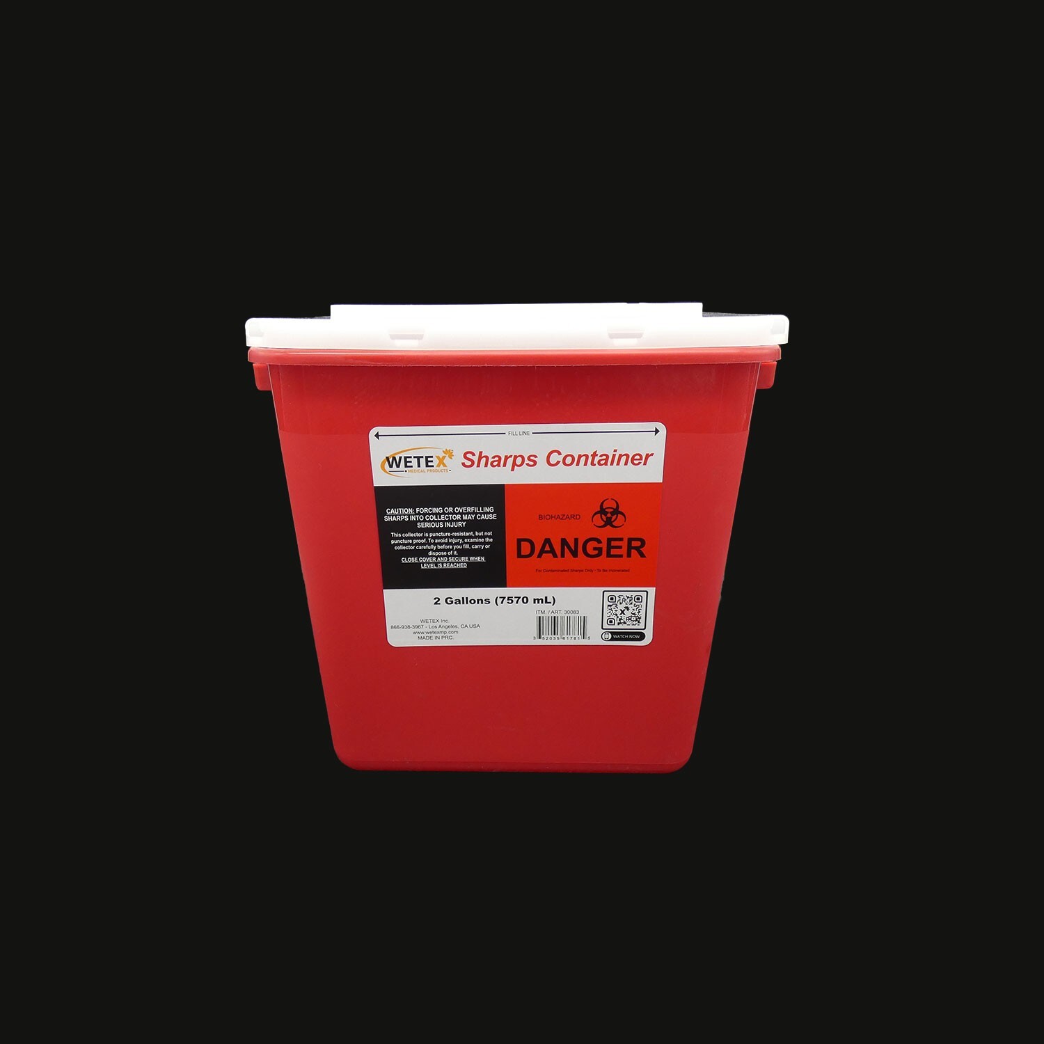 Sharps Container, 2 Gallon, Biohazard Disposal