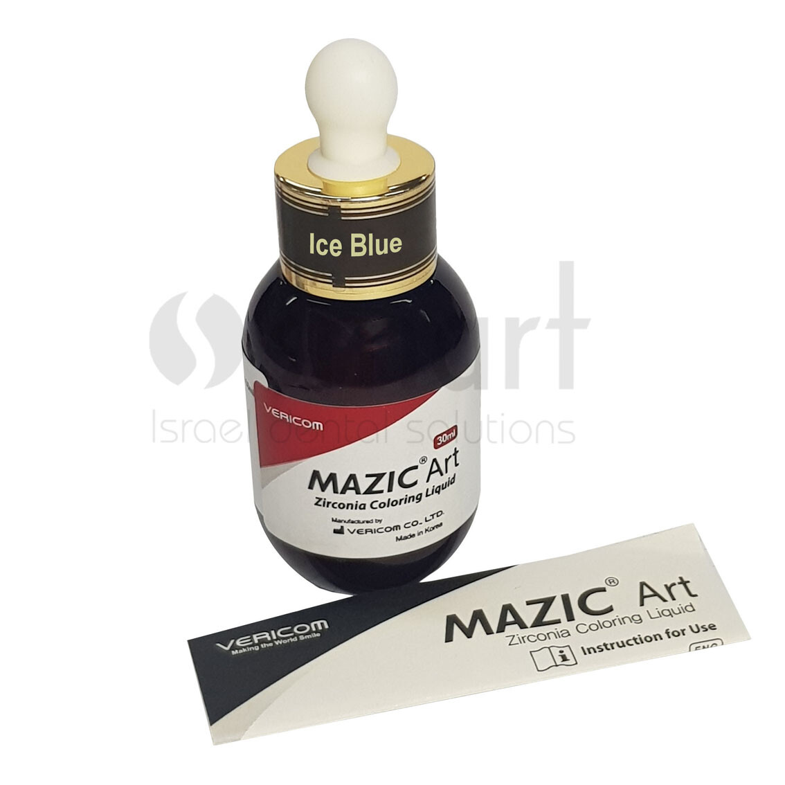 Dental lab not sintered zirconia shade coloring liquid 30ml Mazic Art Ice Blue