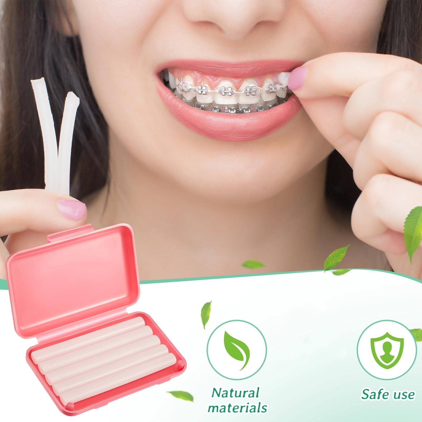 Tondiamo 40 Pack Clear Braces Wax for Teeth Dental Wearer Mixed Flavors