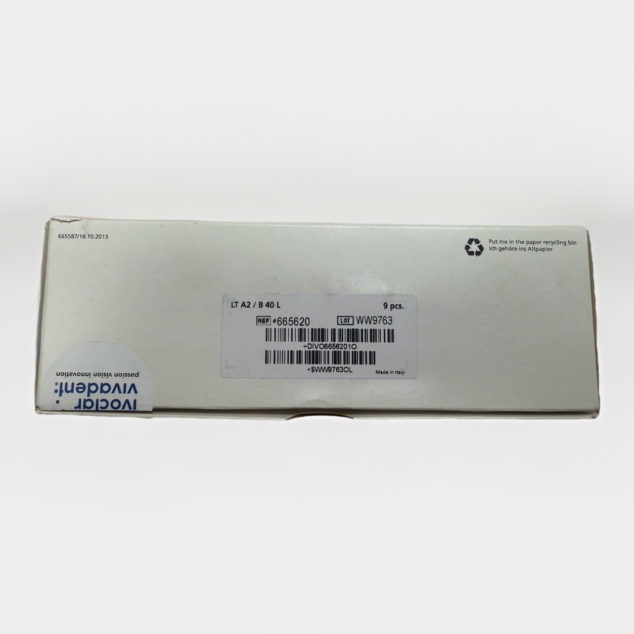 Ivoclar Telio CAD LT A2 – B40 L For Planmill – Per Block