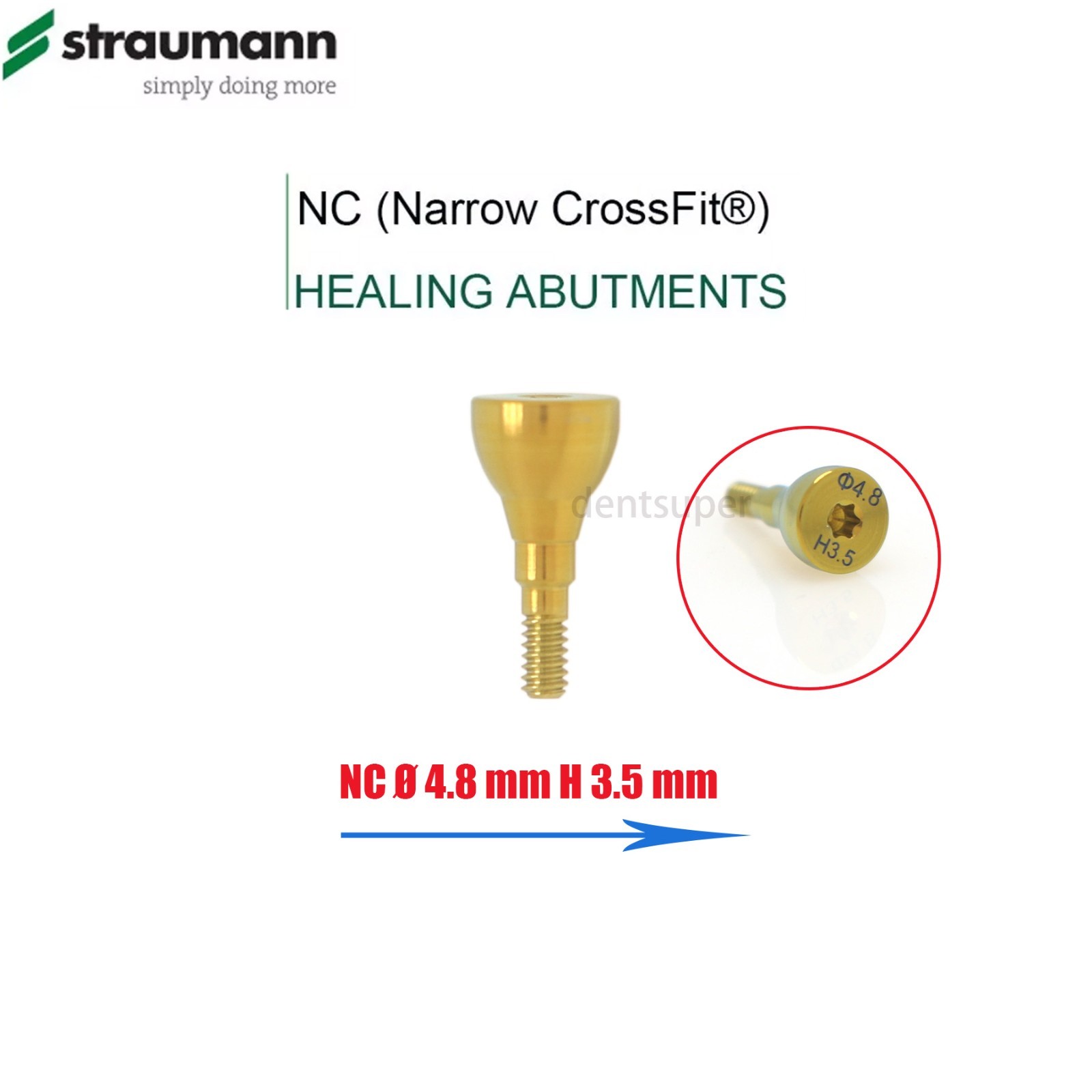 Dental NC Healing Abutment & Closure Cover Screw Straumann Bone Level BLT Ø3.3