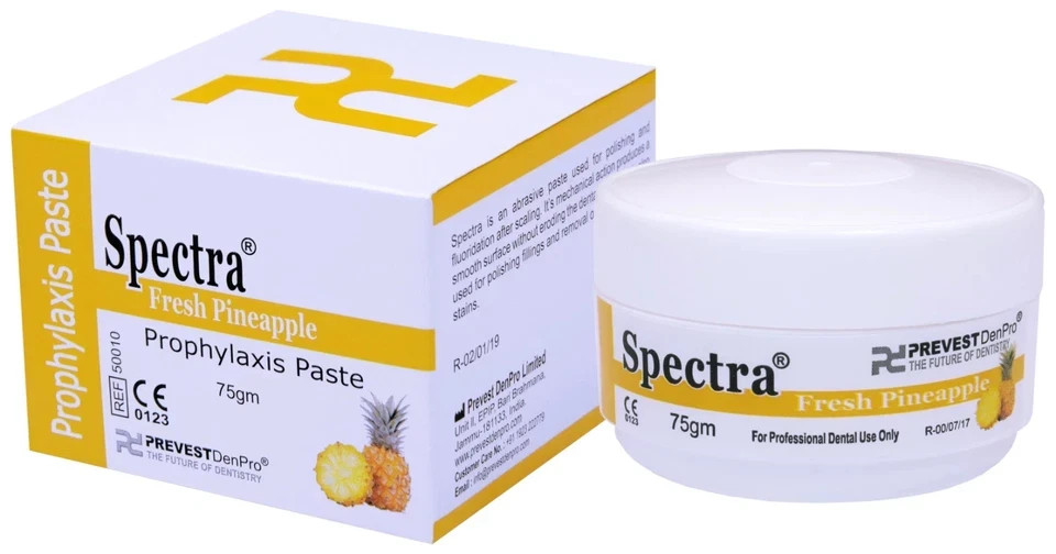 Dental SPECTRA Prophylaxis Polishing Paste After Scaling 75g Jar FLAVOUR AVAILFS
