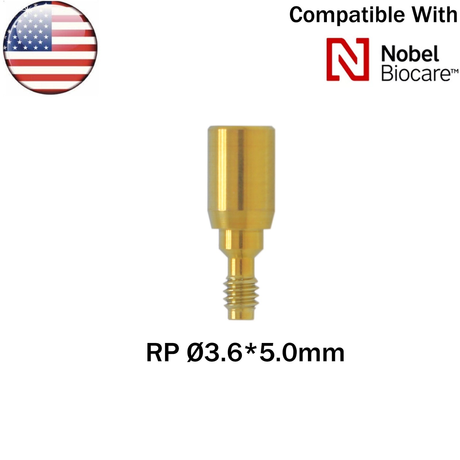 US Dental for Nobel Active Healing Abutments RP NP ∅3.6/5.0/6.0 H3/5/7mm