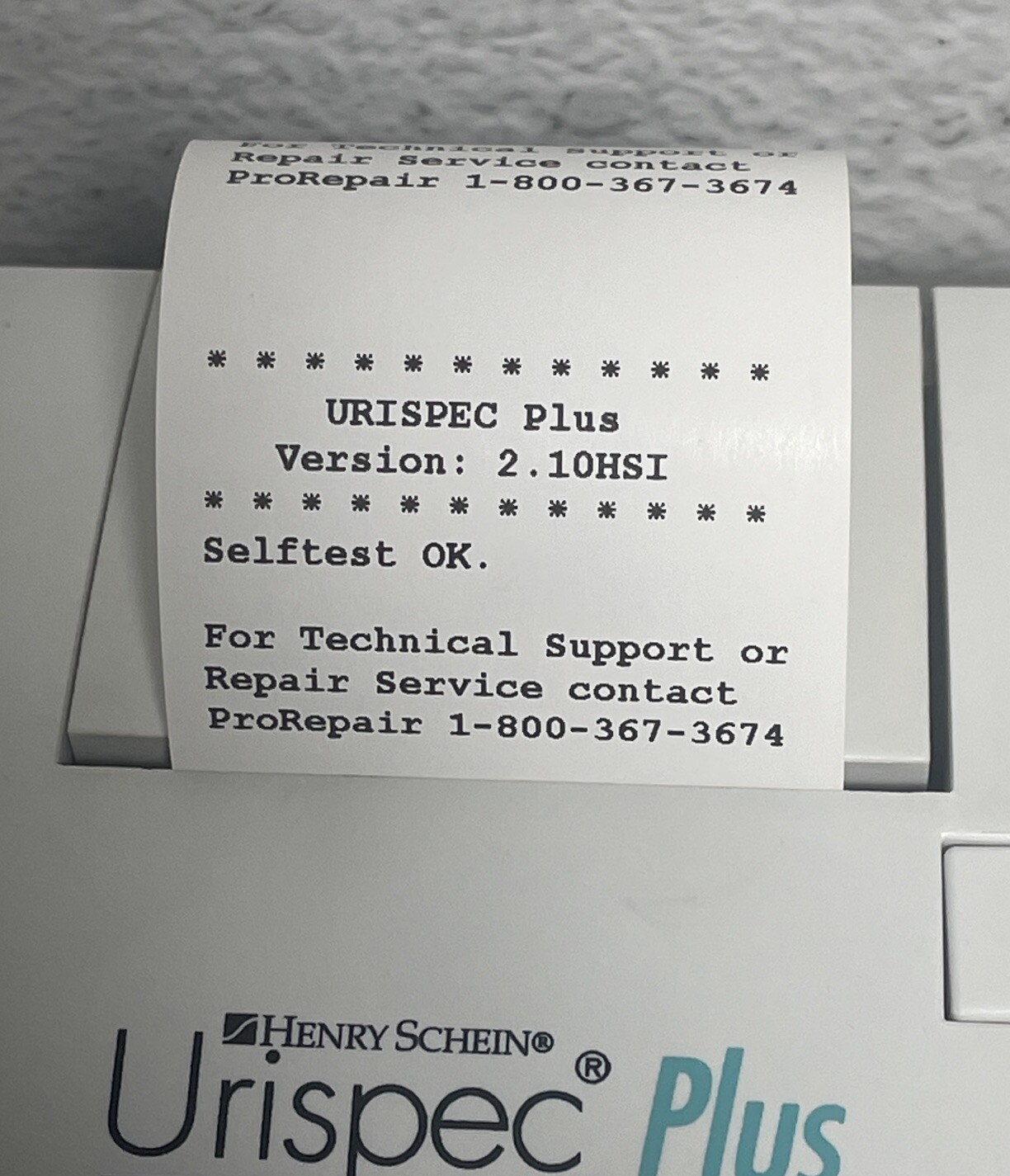 Henry Schein Urispec Plus Urinalysis Analyzer w/Power Supply-FOR PARTS OR REPAIR