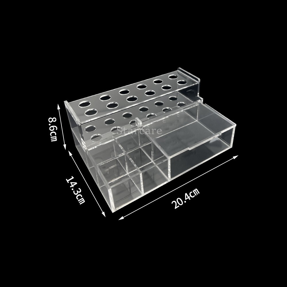 Dental Composite Resin Syringe Storage Holder Acrylic Organizer Applicator Rack