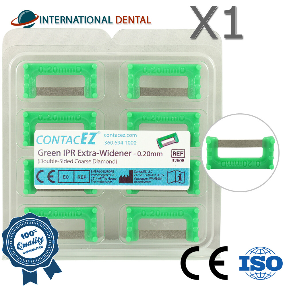 Green IPR Extra Widener 0.20mm Dental Orthodontic Strips Interproximal Reduction