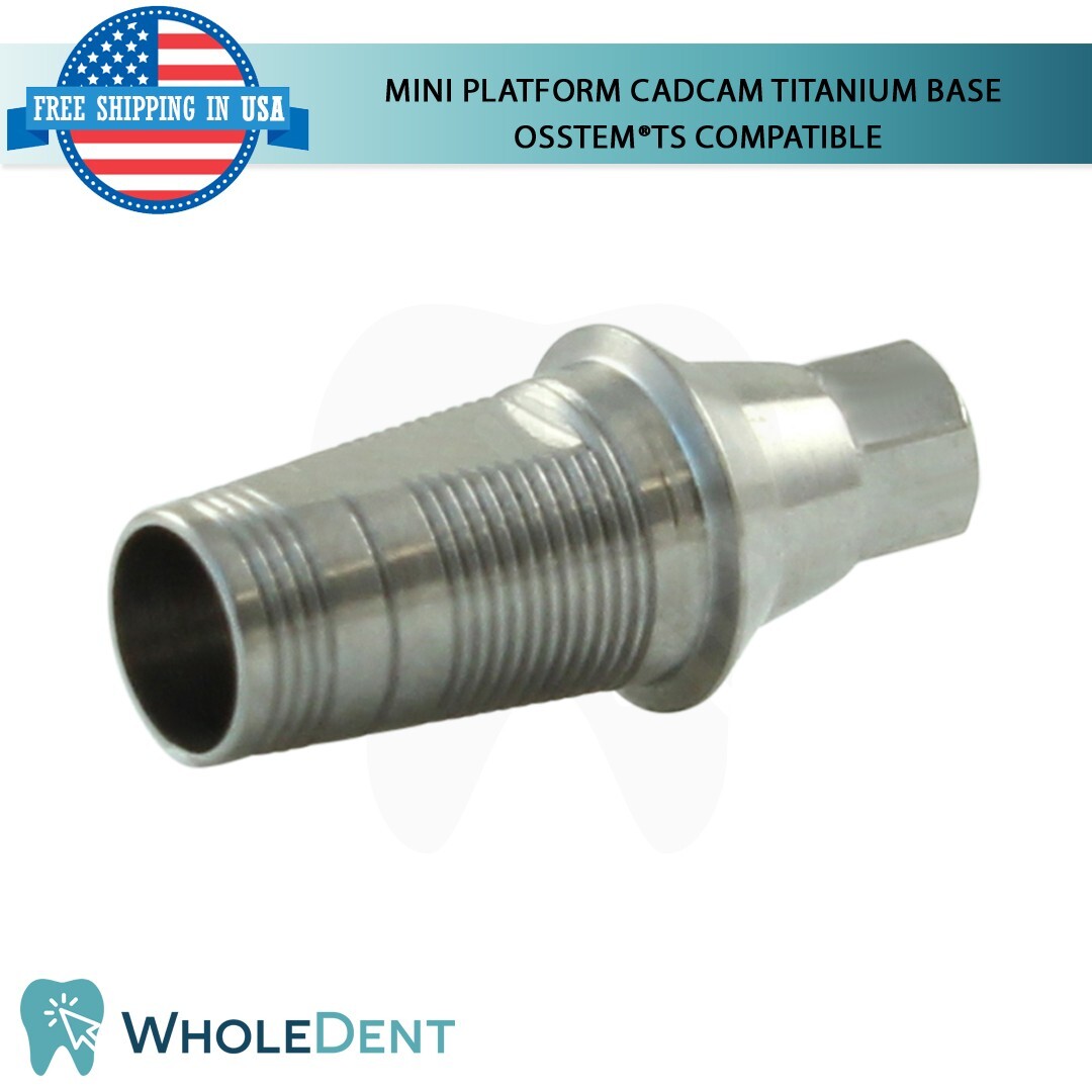 1x Dental CAD/CAM Titanium Base Mini Platform 2.1mm 0sstem®TS Compatible