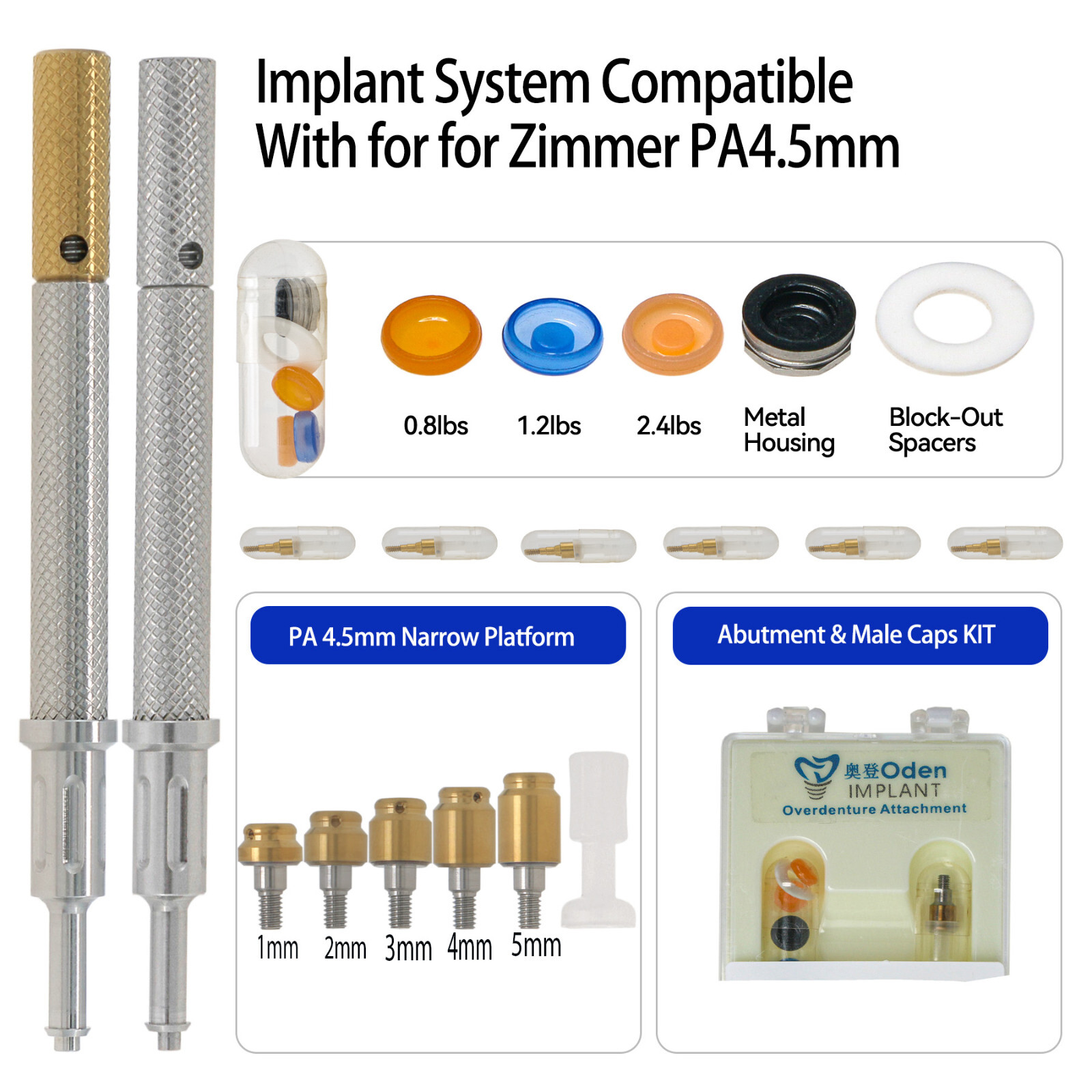 Dental Locator Attachment Abutment for Nobel Active/ITI/Zimmer/Hiossen/Straumann