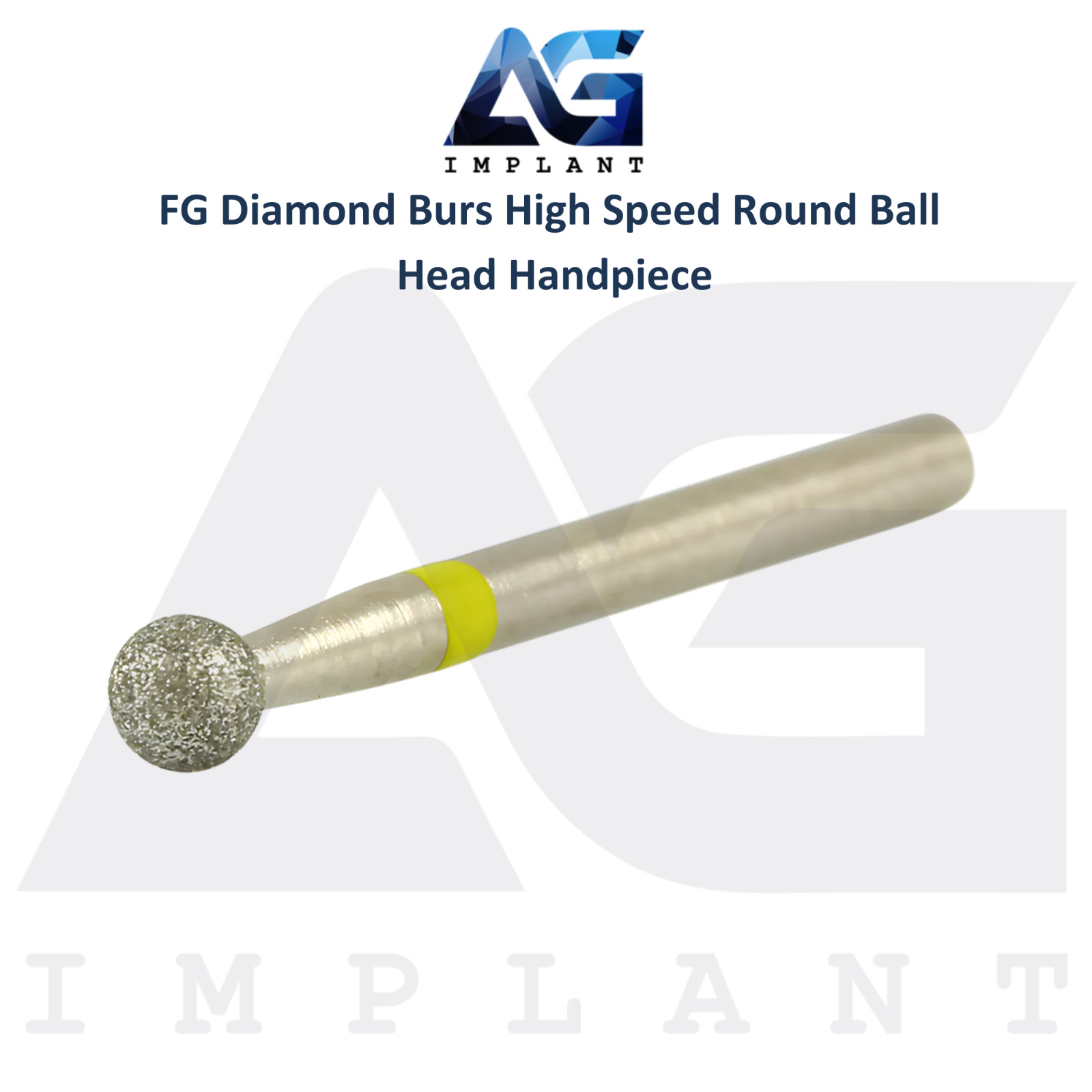 Dental FG Diamond Grit Burs High Speed Round Ball Head Handpiece Sterile 10pcs