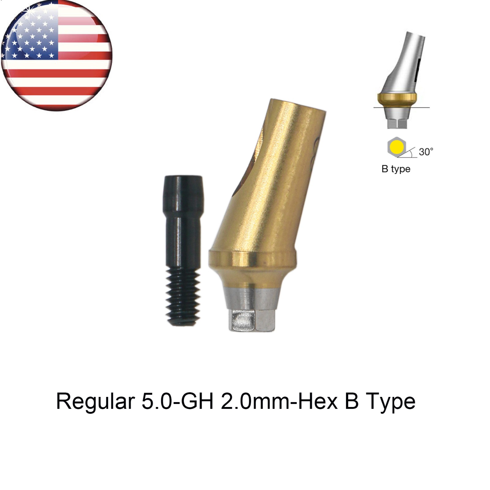 Regular 17°Angulated Angled Anatomic Abutment Osstem Hiossen Implants Ø4.5/5.0mm