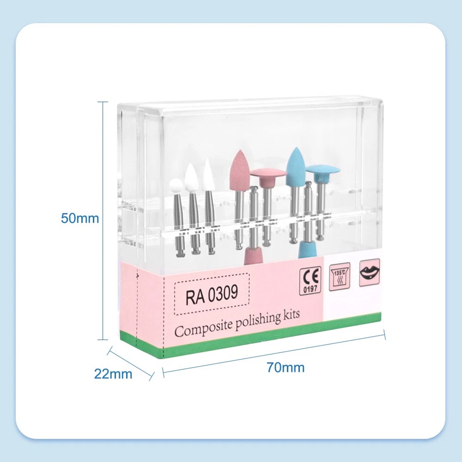 Dental Lab Composite Polishing Kit RA/HP Polisher Wheel For Porcelain