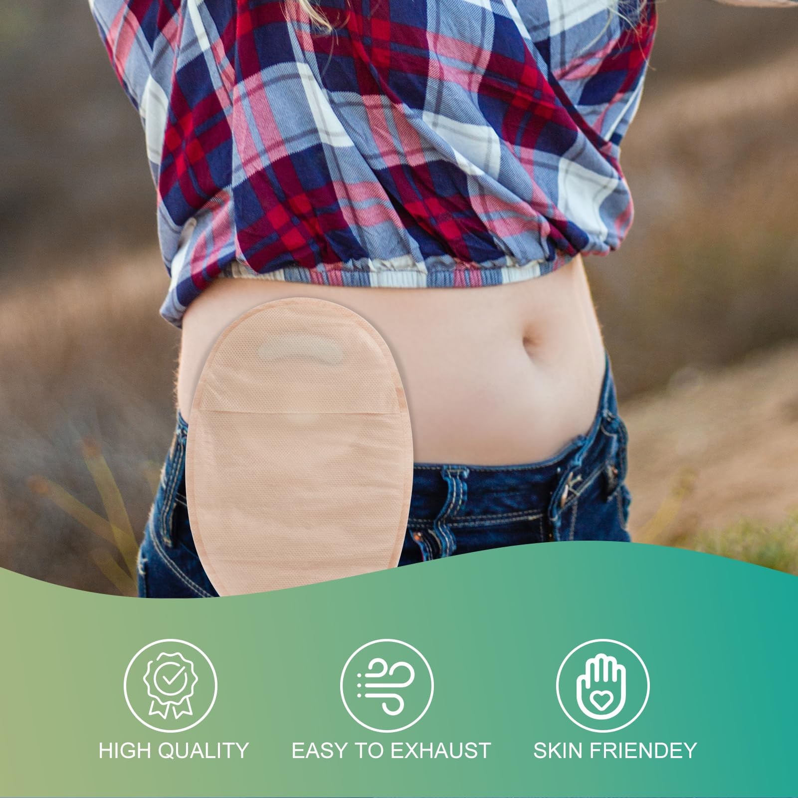 20 PCS Colostomy Bags,Ostomy Supplies,One 20pcs Ostomy Bags With Closure