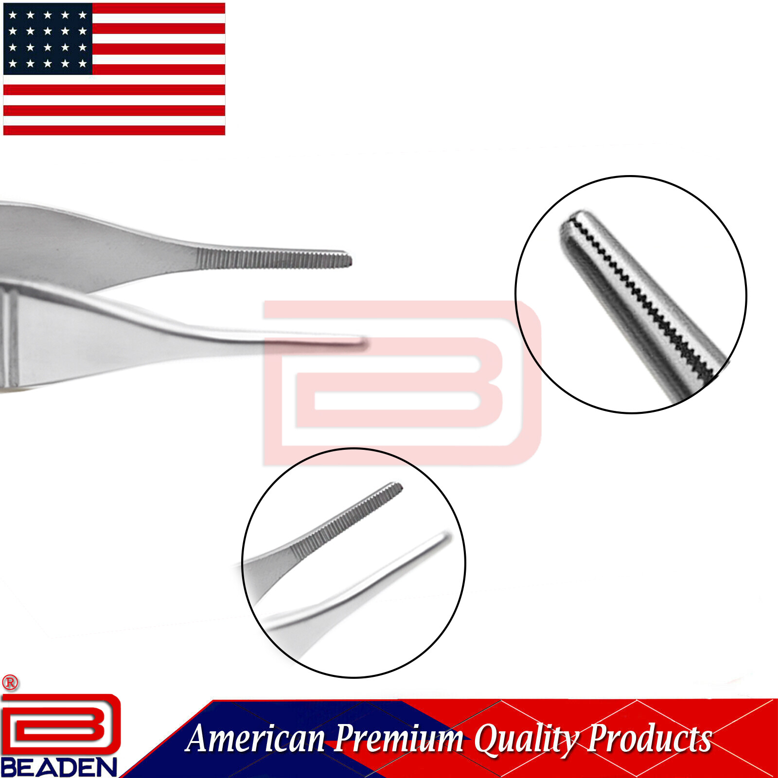 Dental Adson Tissue Tweezer 15cm Thumb Dressing Forceps Cotton Plier New Beaden®