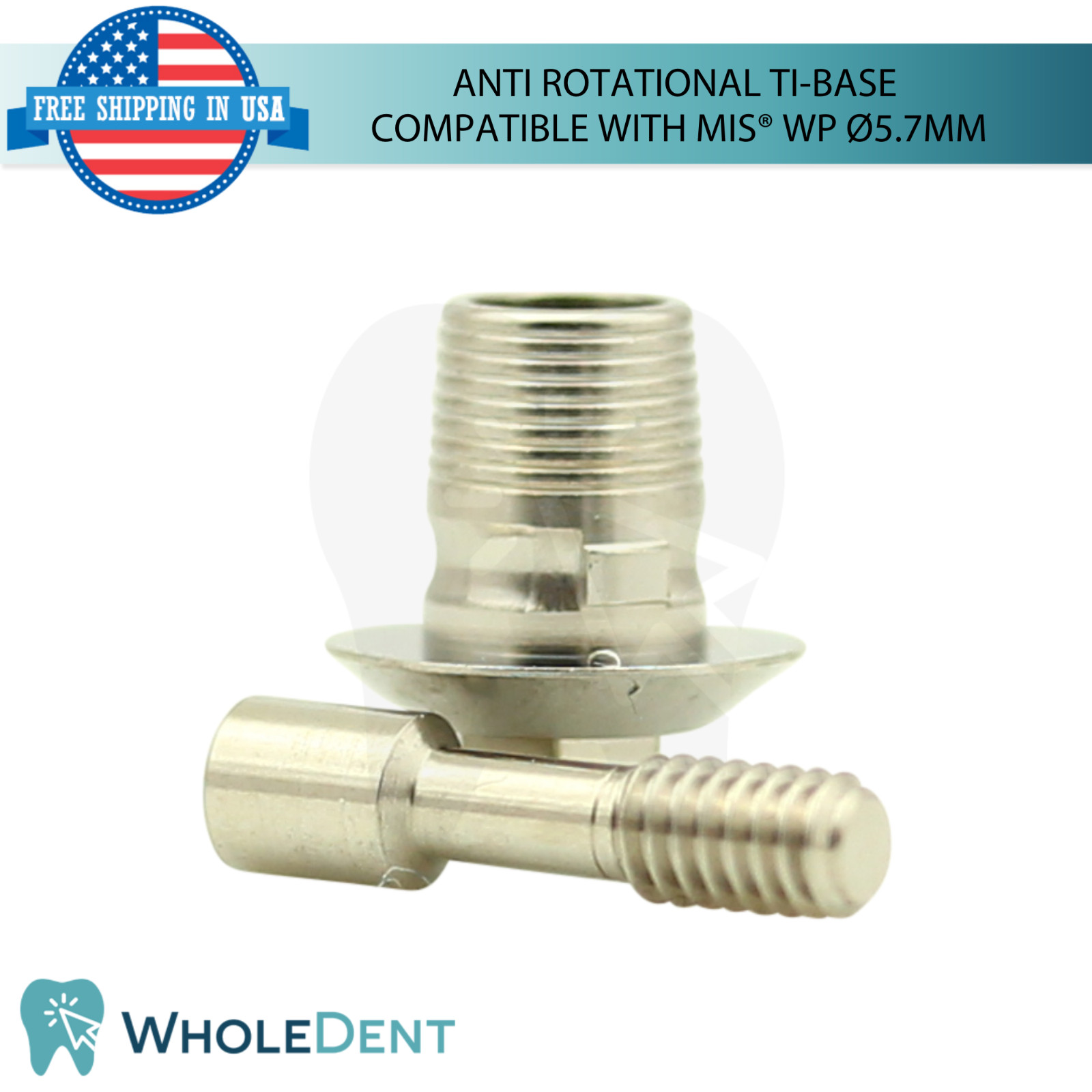 10x Anti Rotational Concave Ti-Base Ø5.7mm WP MIS® Compatible Int Hex System