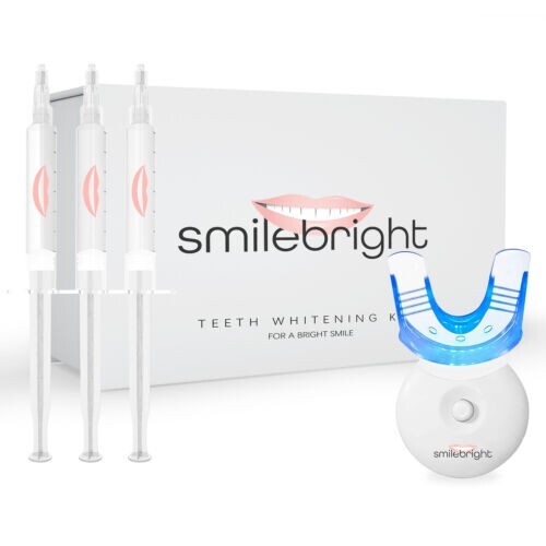 SmileBright 35% Teeth Whitening LIGHT Kit with 3 syringes & bleaching trays