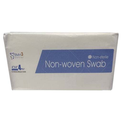 RMH3 Dental 4″ x 4″ 4-Ply Non-Sterile, Non-Woven Gauze Sponge, 4000/Box
