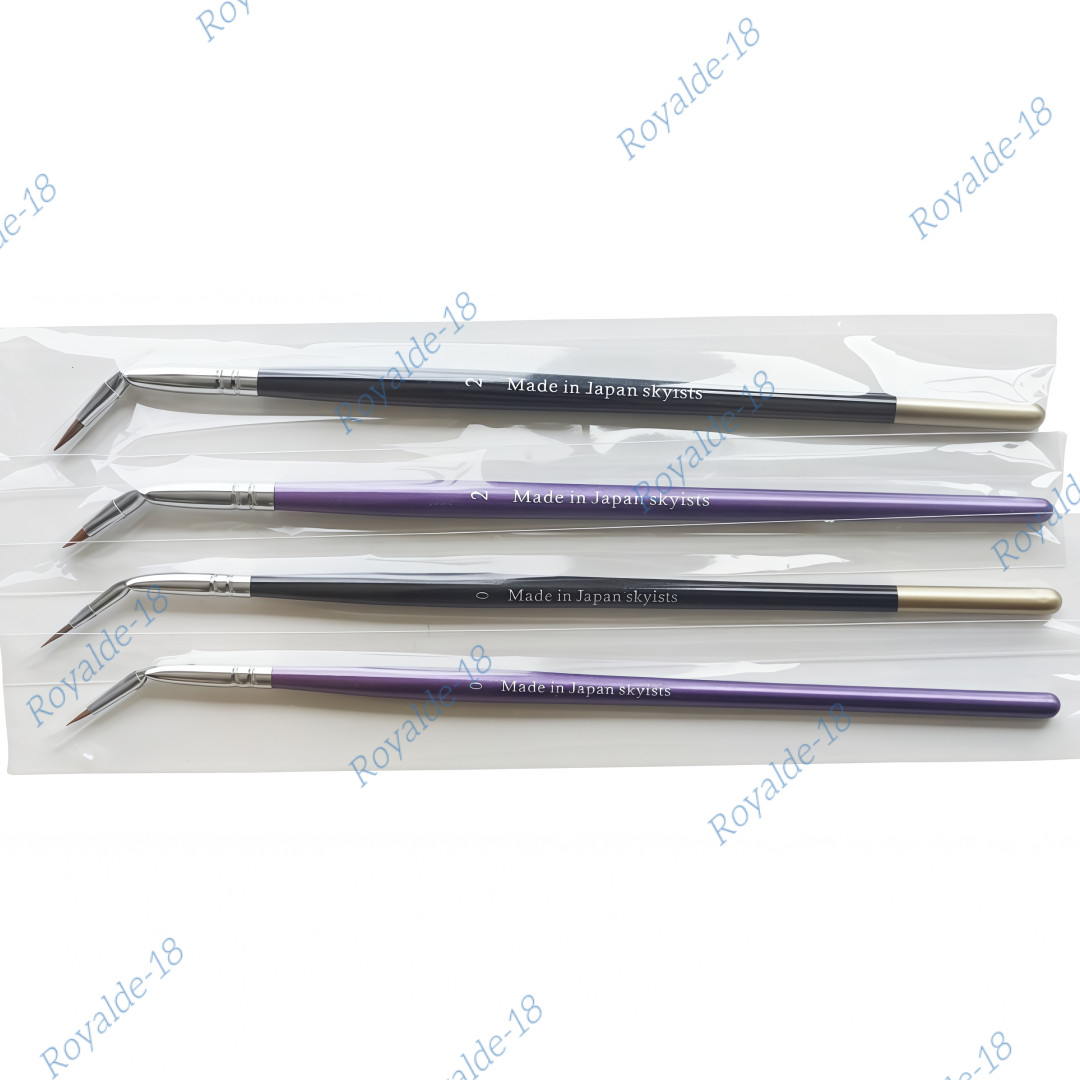 Dental Curved Brush Pens Skyist Nylon Hair Denture Dentine Ceramco Metal Powder