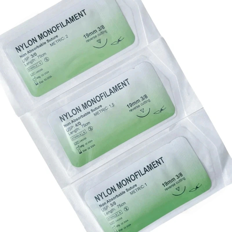 Dental Non Absorbable Training 3/0 4/0 5/0 Nylon Monofilament/Silk Braided Line