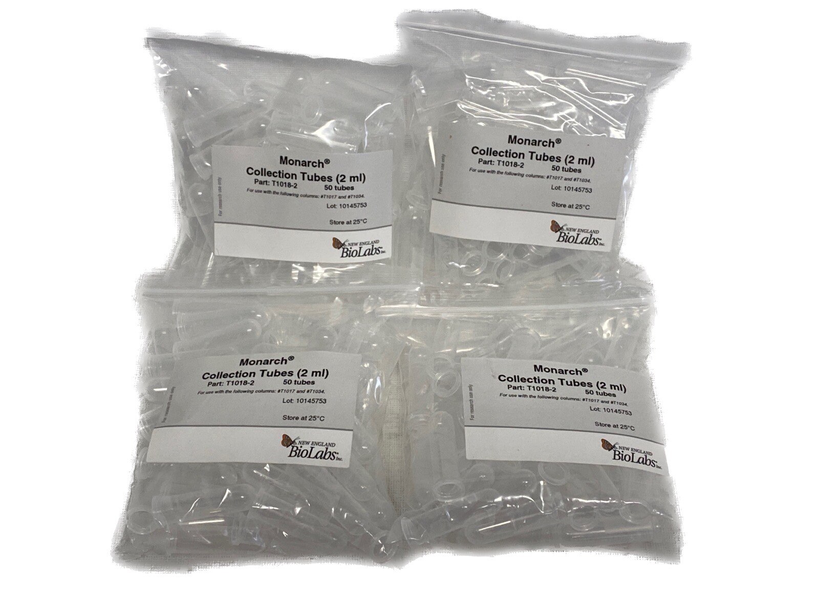 (200 Pcs) NEW ENGLAND BIOLABS Monarch 2mL Collection Tubes 200-Preps T1018-2