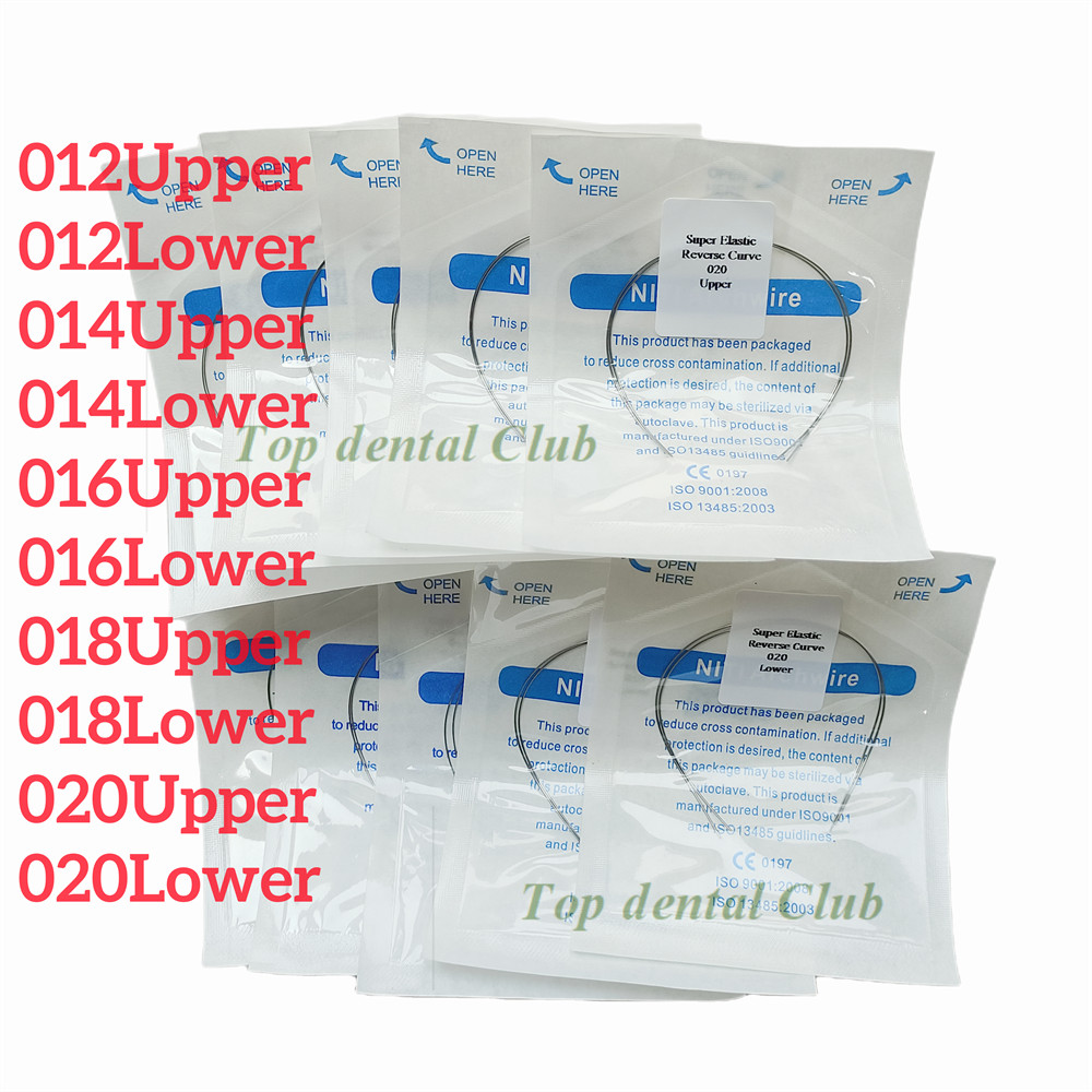 10Packs Dental Orthodontic Arch Wire Reverse Curve Round Niti Super Elastic
