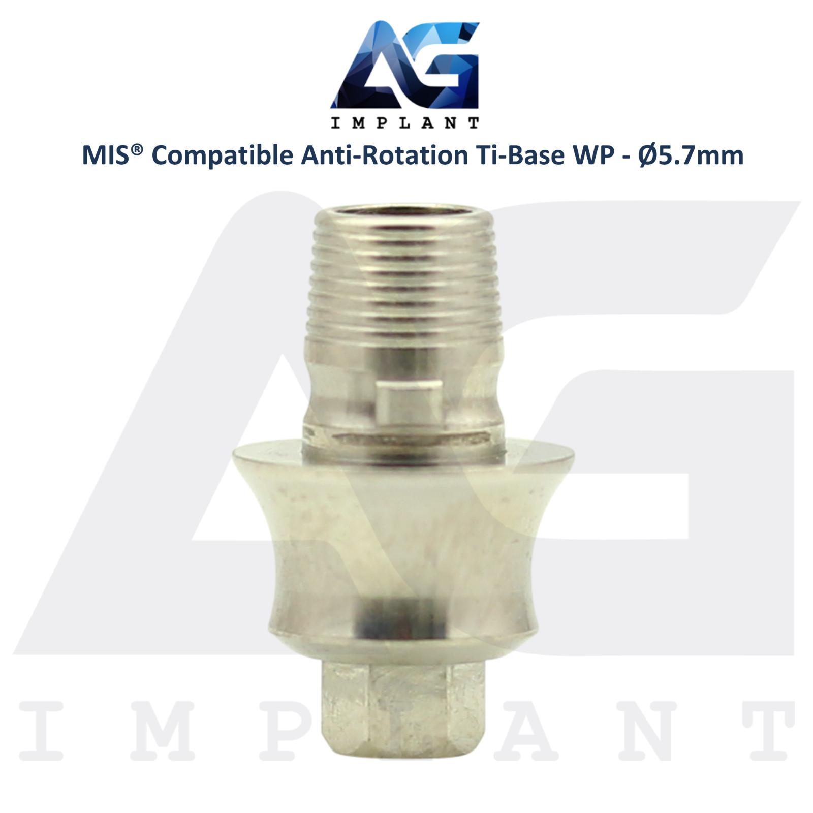 x5 Ti-Base Anti-Rotation Ø5.7mm WP Compatible with MIS® Int Hex System 2.45mm