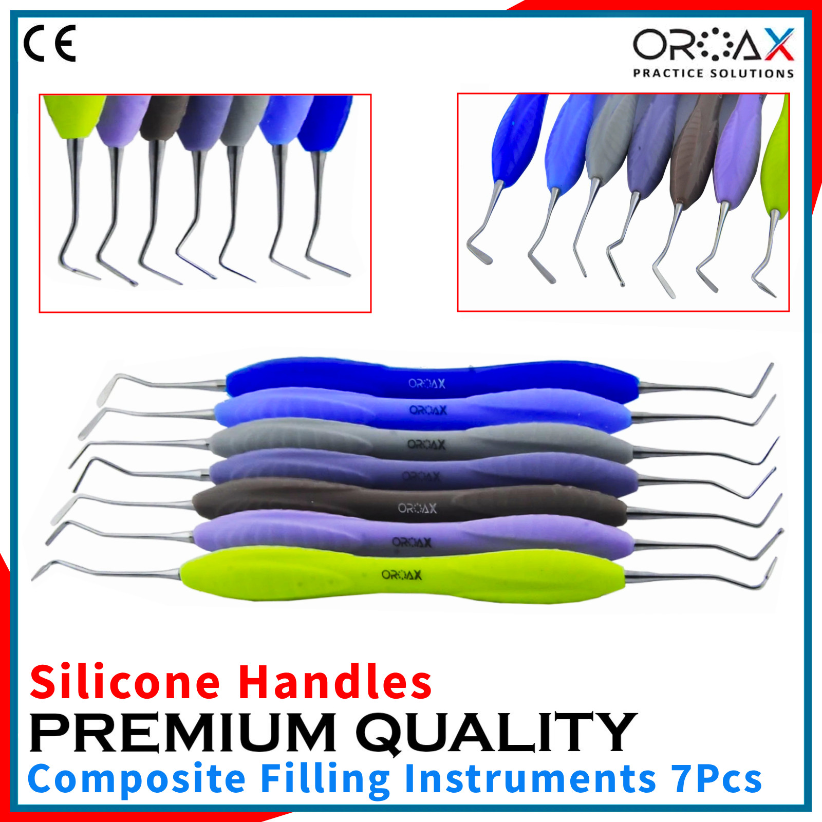 13Pcs Dental Composite Filling Instruments Setup – Silicone Ergonomic Handles