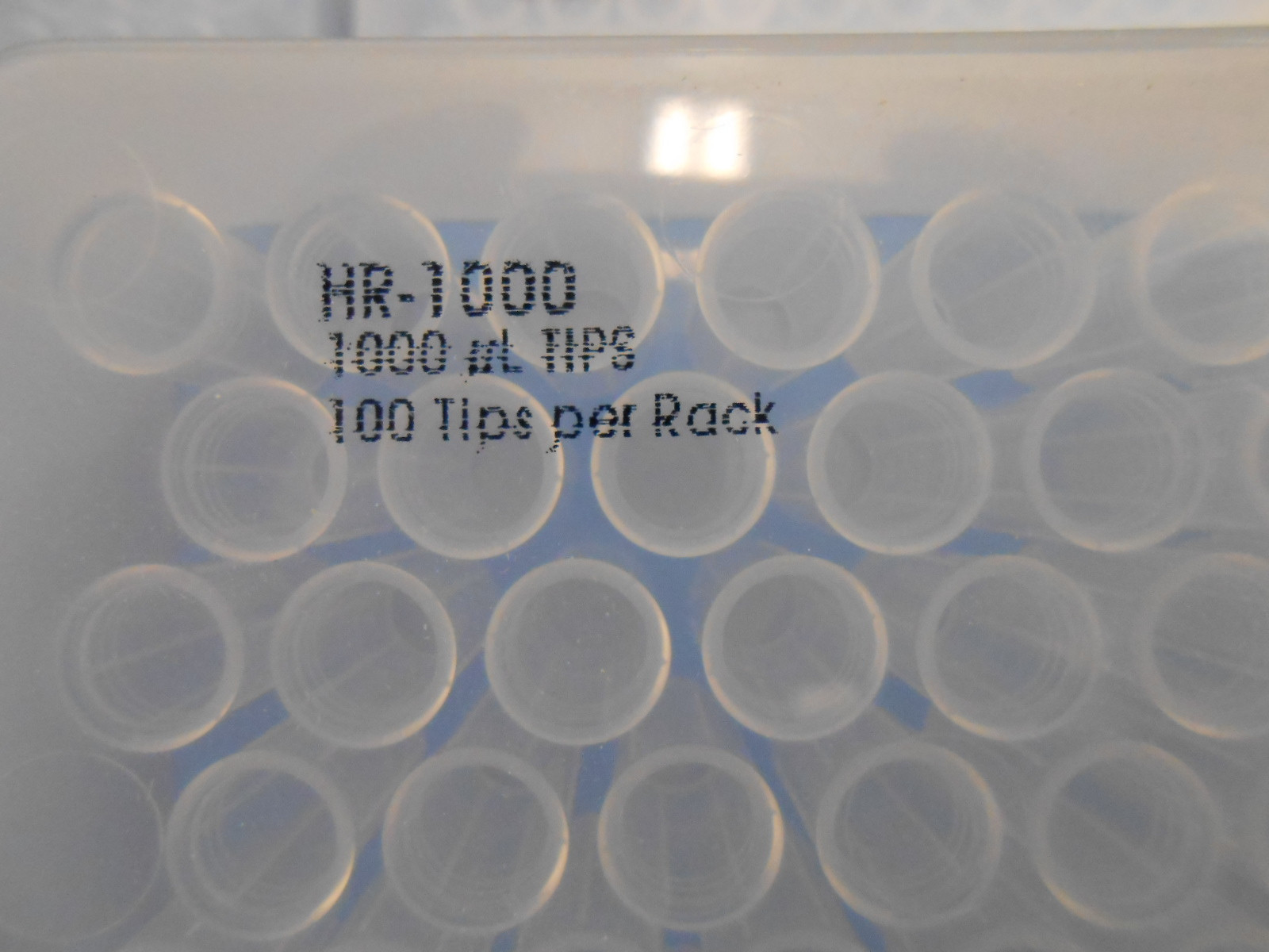 LOT OF 6 HR-1000 1000µl TIPS 100 TIPS PER RACK