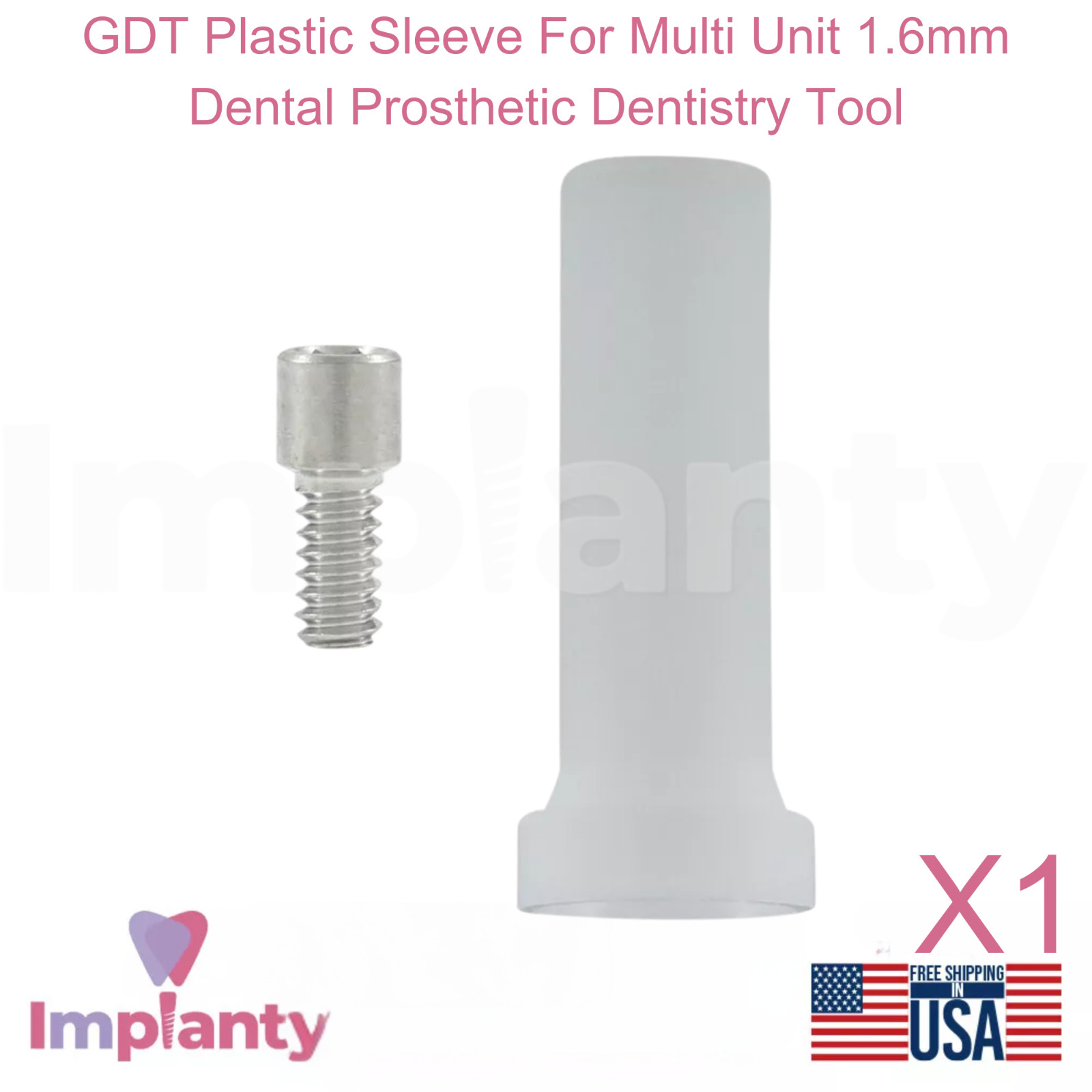 GDT Plastic Sleeve For Multi Unit 1.6mm Dental Prosthetic Dentistry Tool