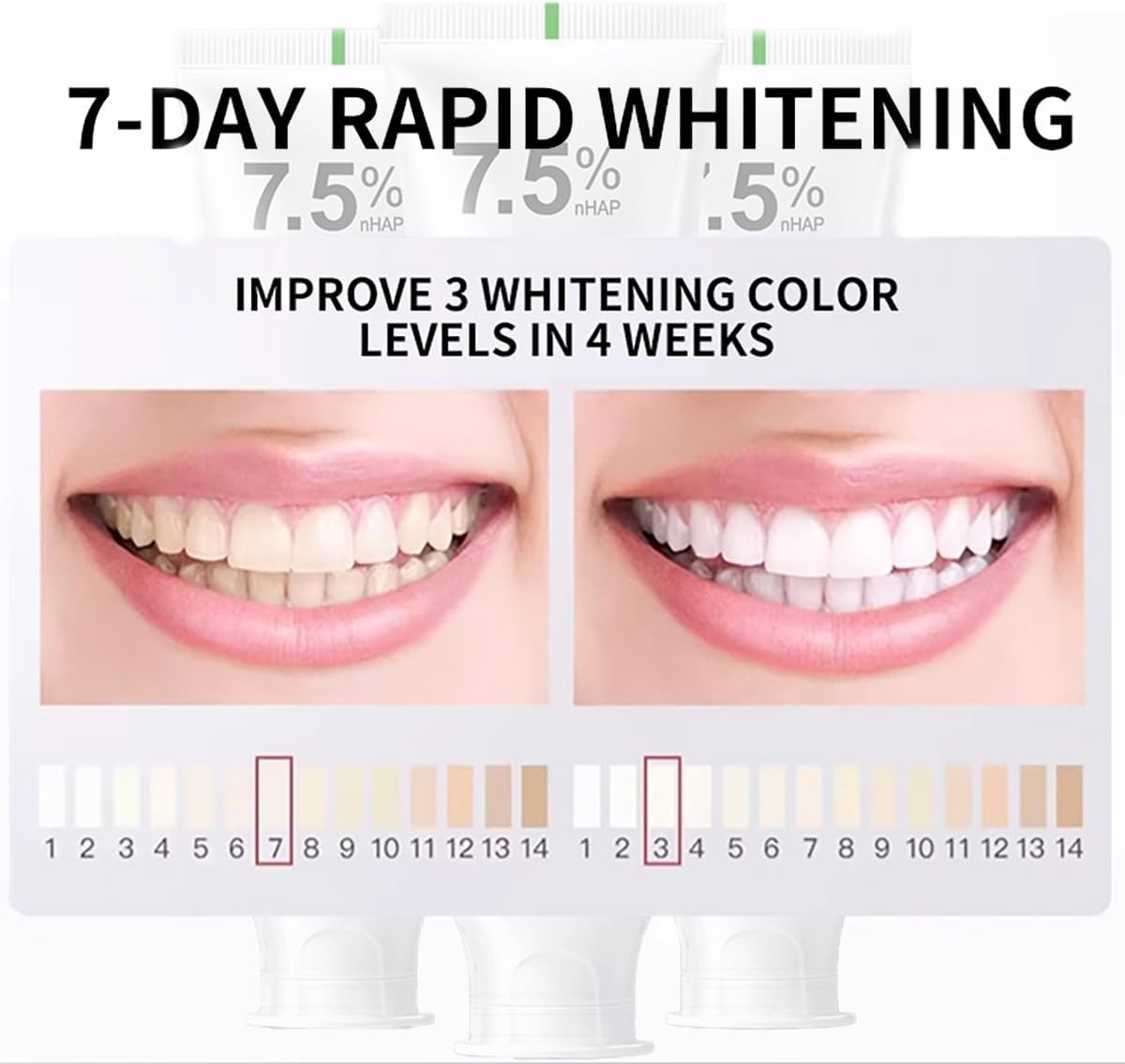 Hydroxyapatite Toothpaste 7.5% Sensitive Teeth Repair Mint 120g