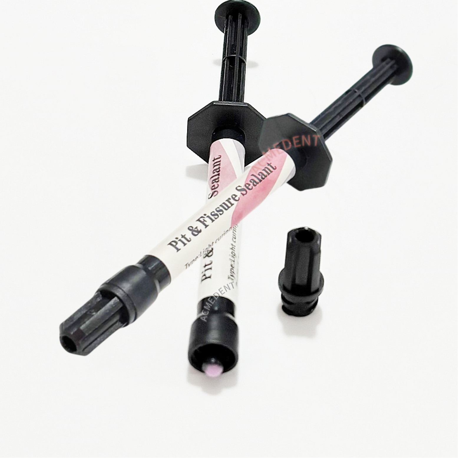 2-Pcs Dental Pit Fissure Sealant Release Fluoride Composite Clinpro PINK White