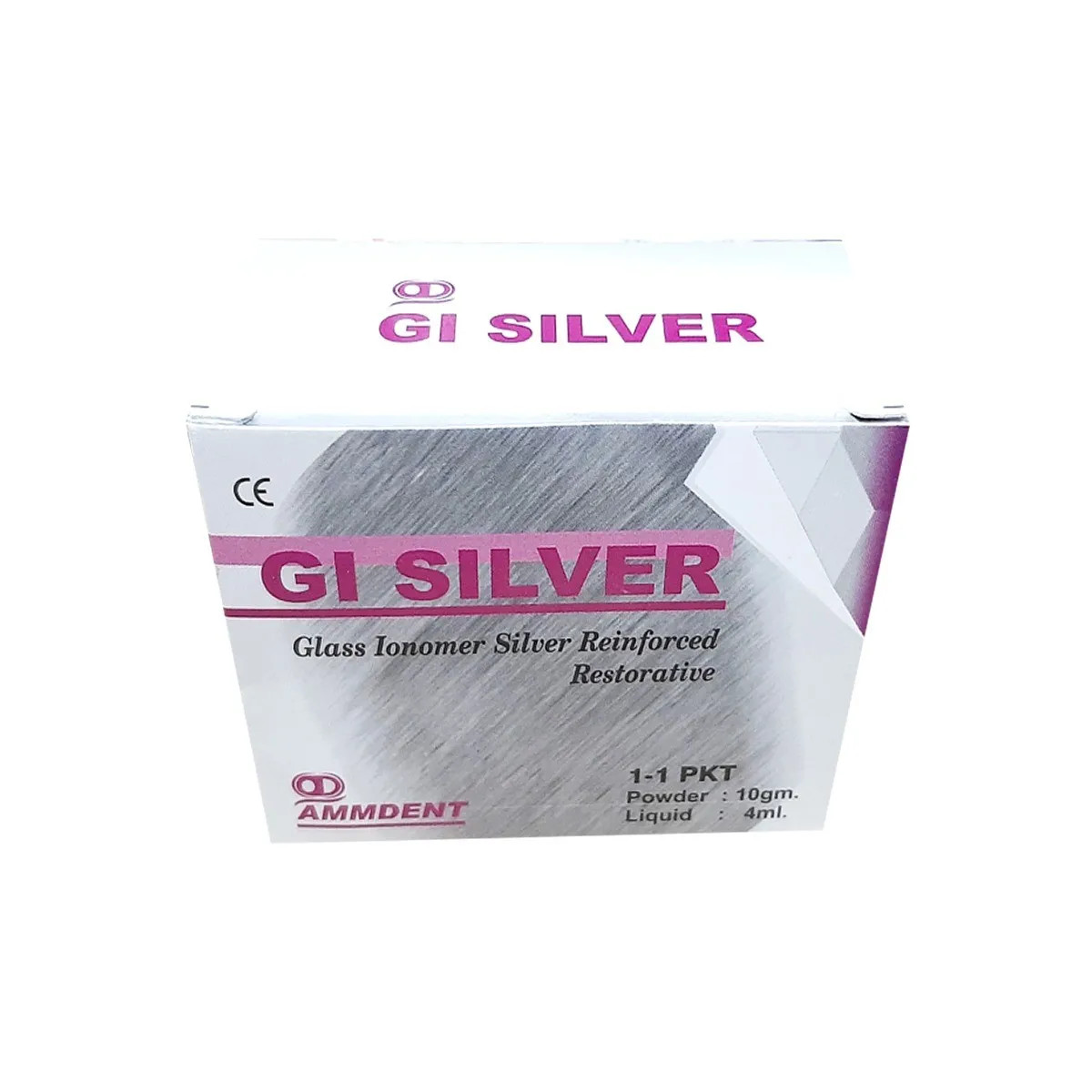 Ammdent GI Silver Reinforced Restorative Cement reinforced with spherical silver