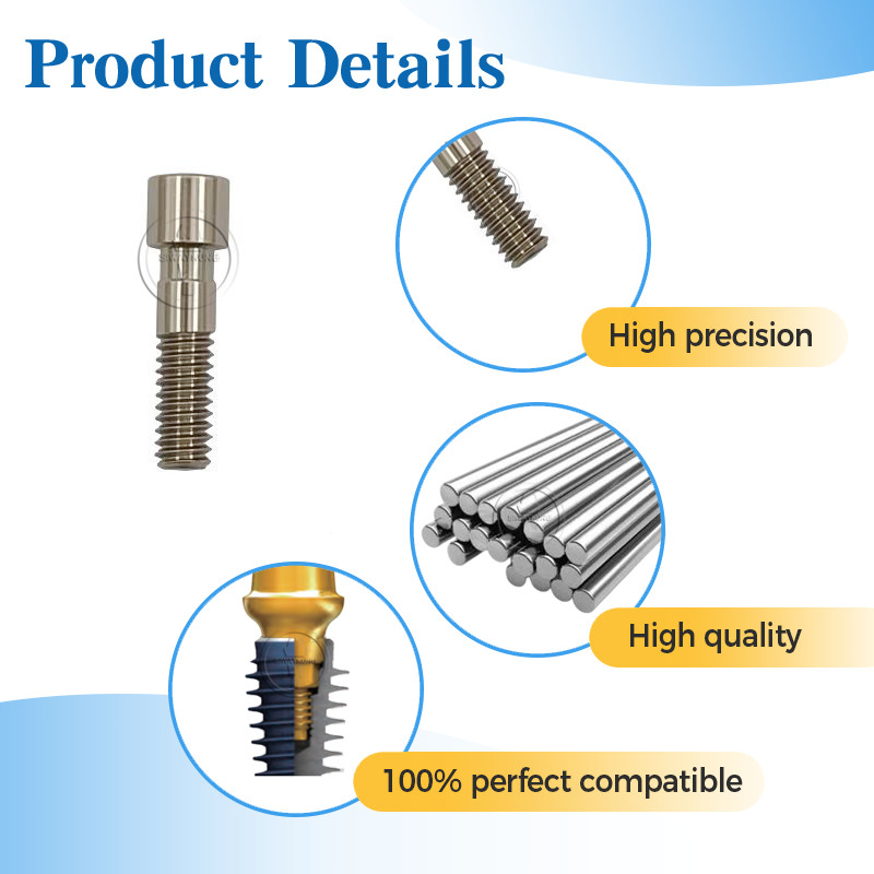 10-100 Pcs Titanium Abutment Screw compatible with C-TECH platform Regular