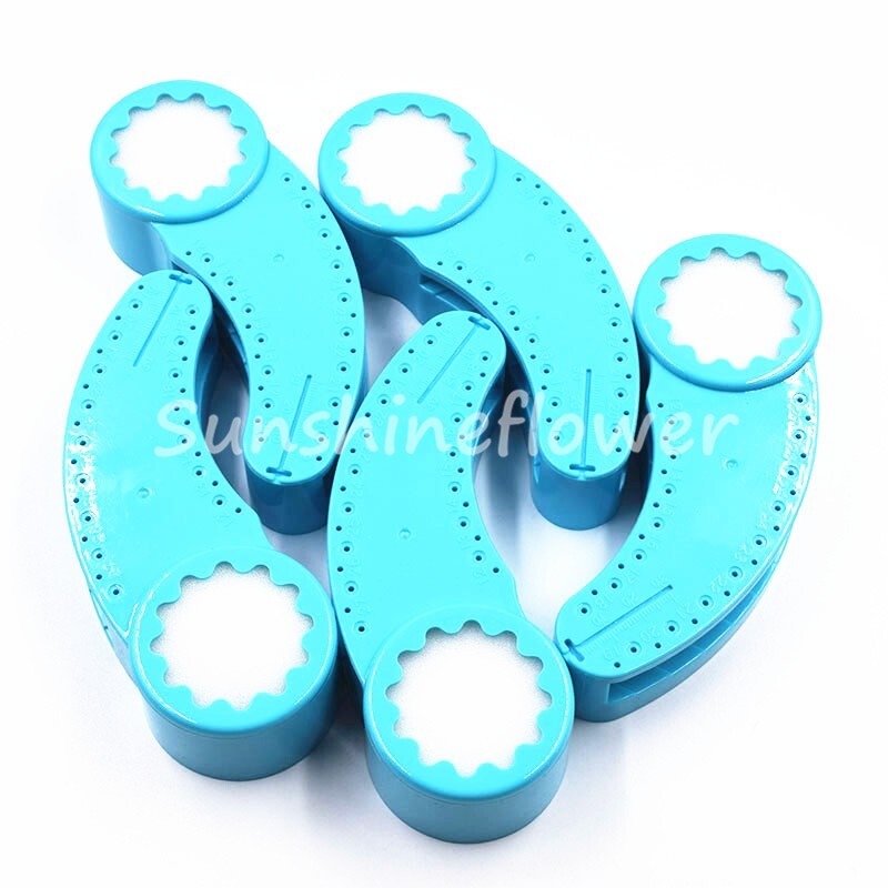 Dental Measure Tool Root Canal Twin Block Endo File Plastic Accessory Ruler Blue