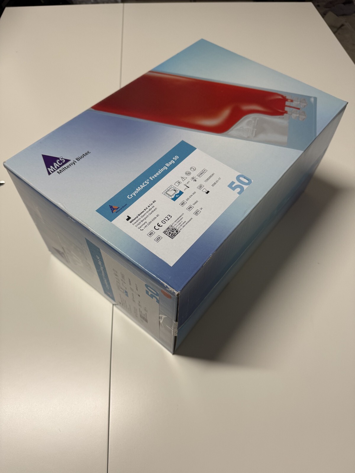 Miltenyi Biotec 200-074-400 CryoMACS Freezing Bag 50. 24 Bags. Free Shipping US
