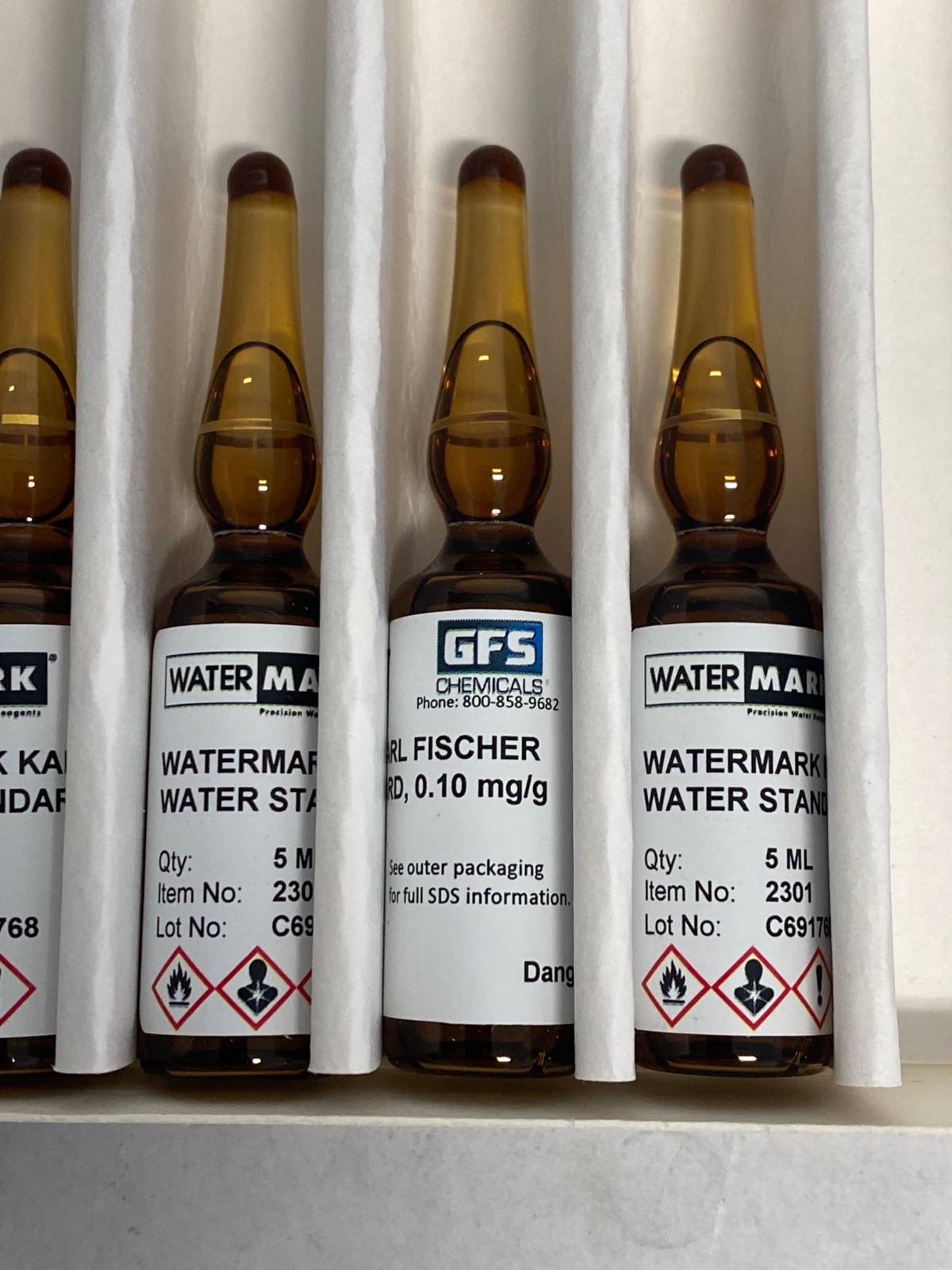 (39) WATERMARK Hydranal Water Standard 0.1 for Karl Fischer Titration 2301
