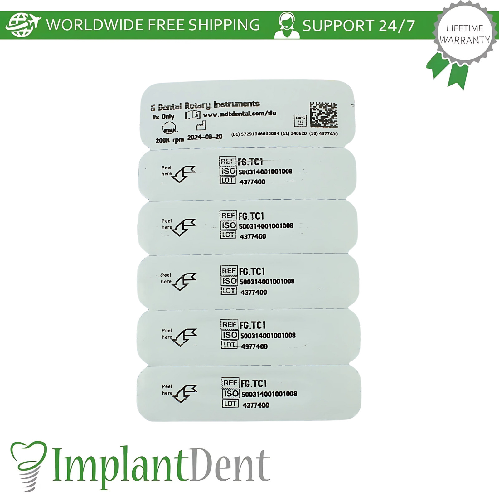MDT Dental Round FG Carbide Burs Caries Removal Cavity Preparation Endo