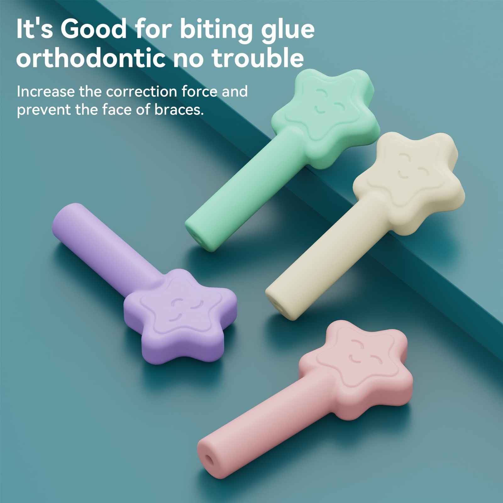 Aligner Chewies for Invisalign, 4-Pack Star Style Silicone 4PCS, 1