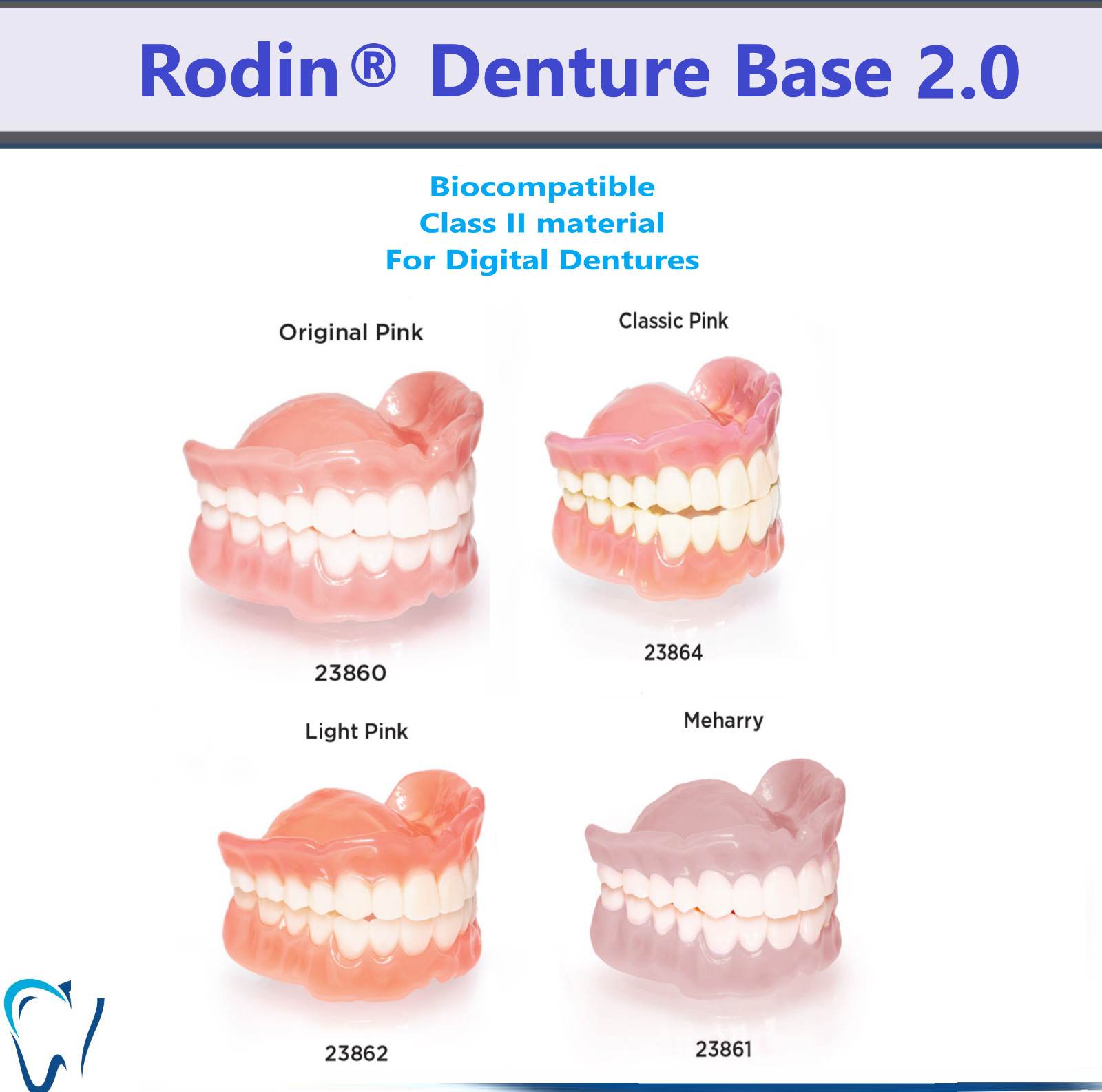 Dental Rodin Denture Base 2.0, Original Pink, 3D Printer Resins Class II, 1kg/Bt
