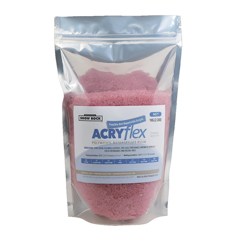 NEW! #3 PINK Semi-Flexible Thermo AcryFlex – 2.2lb (1kg) Bag – Hypoallergenic