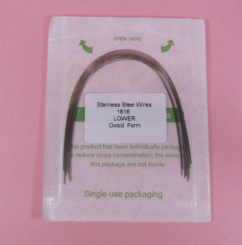 Dental Orthodontic Arch Wires Rectangular Stainless Steel Oval Ortho 5 Packs