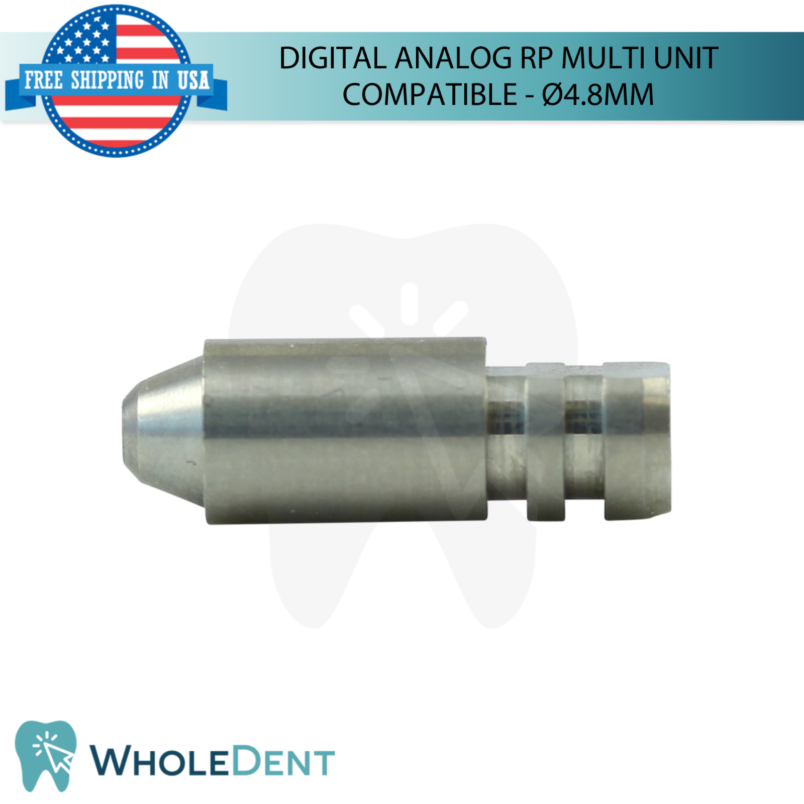 1x Dental Digital Analog RP Ø4.8mm Multi Unit Prosthetic Compatible 1.4mm