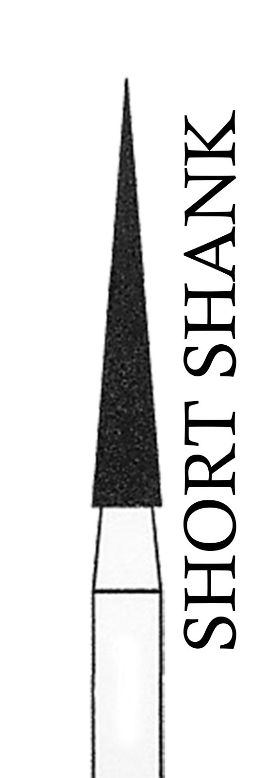 CROSSTECH Dental Diamond Short-Shank NEEDLES-859/016C (MC7C)-Coarse 5Burs